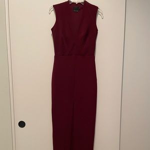 Long burgundy dress